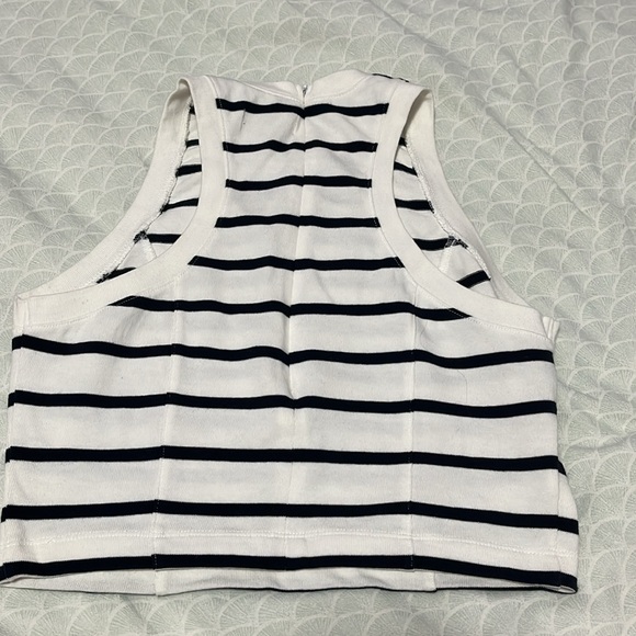 Abercrombie & Fitch Women’s S Racerback Crop Top Striped - Picture 3 of 4